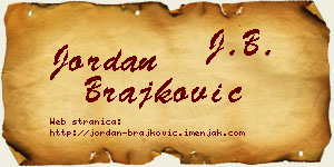 Jordan Brajković vizit kartica